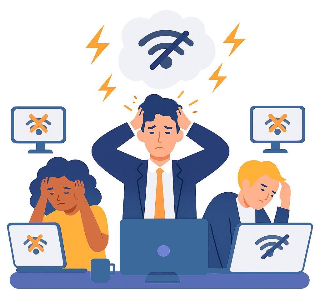 Error en Wifi Oficina GOHRCOM soporte TI ilustracion